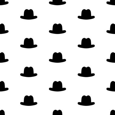 hat seamless pattern isolated on white background.
