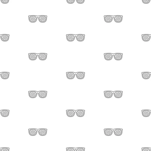 Sunglasses Seamless Pattern Isolated White Background — 스톡 벡터