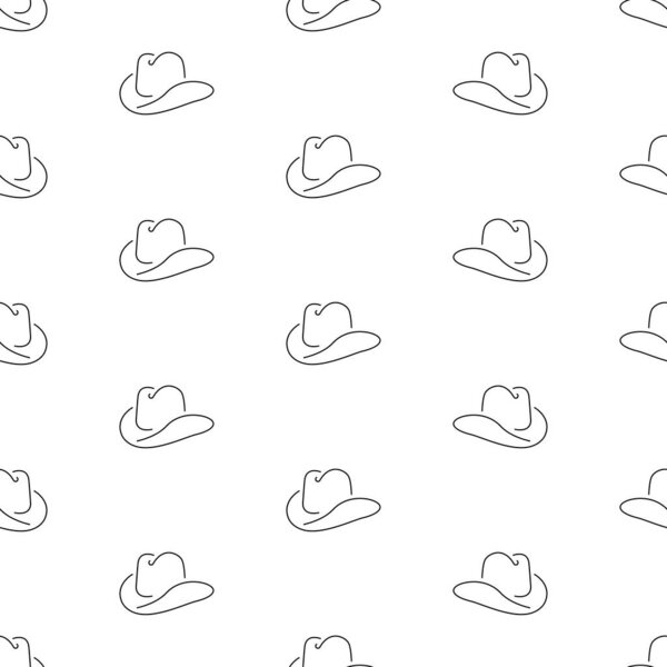 hat seamless pattern isolated on white background.