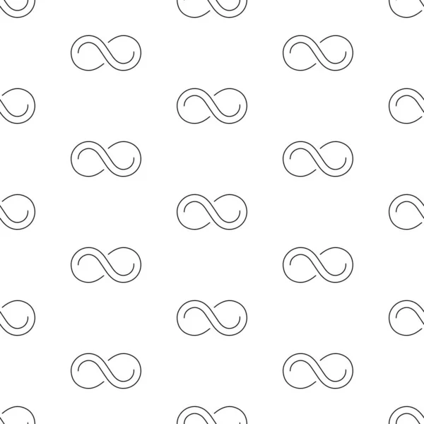 Infinity Seamless Pattern Isolated White Background — 图库矢量图片