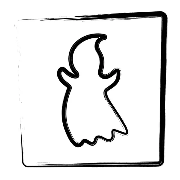 Ghost Framed Brush Strokes Vector Illustration — 图库矢量图片