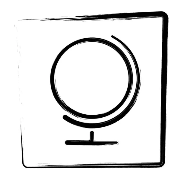 Глобус Мазки Кисти Рамке Векторная Иллюстрация — стоковый вектор