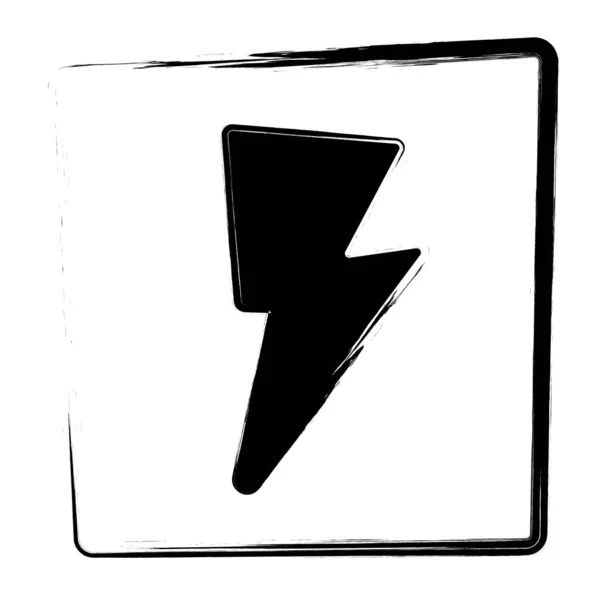 Lightning Framed Brush Strokes Vector Illustration — Stockvektor