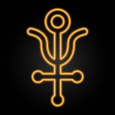 Antimon neon işareti, modern parlayan pankart tasarımı, renkli modern tasarım trendleri siyah arka planda. Vektör illüstrasyonu.