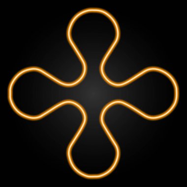 Tabono neon tabela, modern parlayan pankart tasarımı, renkli modern tasarım trendleri siyah arka planda. Vektör illüstrasyonu.