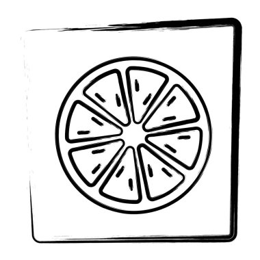 turuncu, fırça çerçevesi, vektör illüstrasyonu.