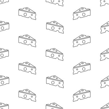 Beyaz arka plan üzerinde izole peynir seamless modeli.