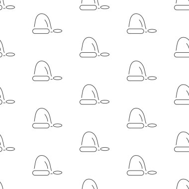 Beyaz arka planda izole edilmiş noel baba şapkası deseni..