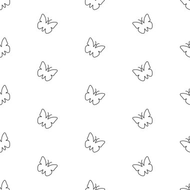 Beyaz arka planda kelebek dikişsiz desen.