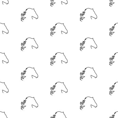 Beyaz arkaplanda atsız desen.