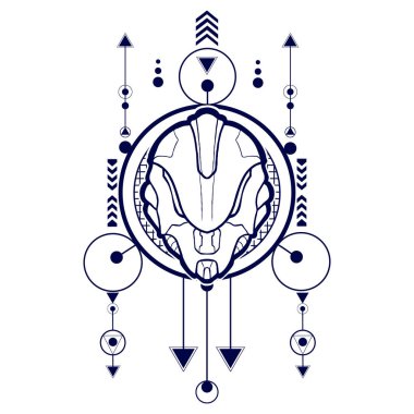 Cyber Head Illustration poster tasarımı ve oyun logosu için kullanılabilir