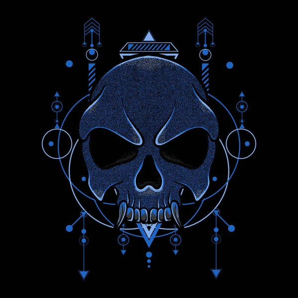 Skull Artwork Pode Usar Para Jogos Design Cartaz — Vetor de Stock