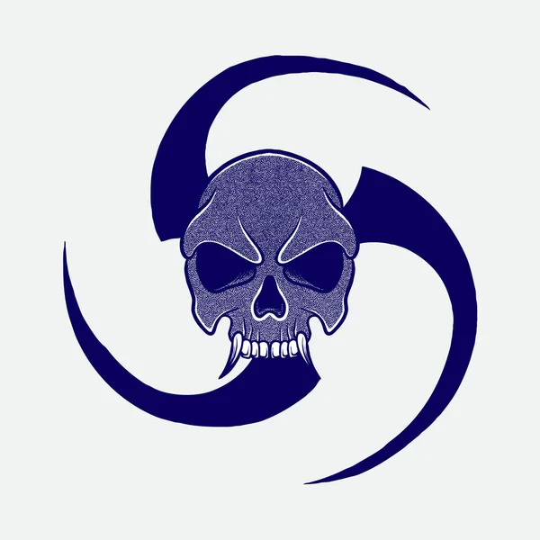 Skull Poison Weißen Hintergrund Kann Für Sport Und Gaming Logo — Stockvektor