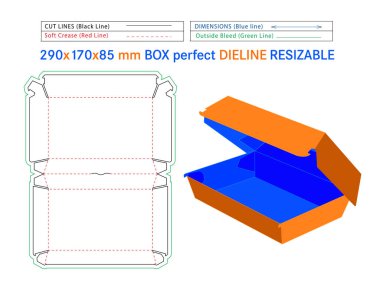 Aile kutusu diline 290 x 170 x 85 mm boyutunda veya hot dog burger kutusu Die-cut şablon Self-Asembly Çevre dostu, Tutkal Gerekmeyen kutu, Fast Food Burger Box