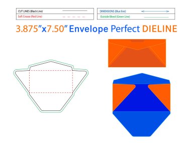 Düzenli paketleme Zarfı 3.875x7.5 inç dizilim şablonu ve 3D zarf kolayca yeniden boyutlandırılabilir