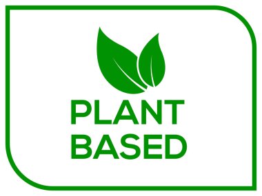 beyaz arkaplan bitkisi tabanlı logo, bitki tabanlı vektör logosu veya simgesi