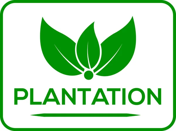 Logo Icono Vector Plantación Fondo Blanco Logotipo Plantación — Archivo Imágenes Vectoriales