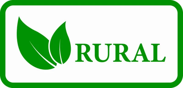 Rural Leaf Vector Logo Icon White Background Rural Leaf Logo — Stock Vector