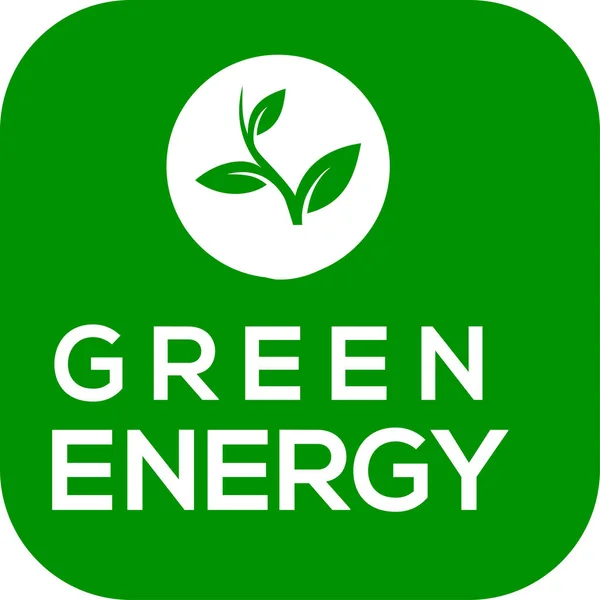 Fondo Verde Logotipo Icono Vector Energía Verde Logotipo Energía Verde — Archivo Imágenes Vectoriales