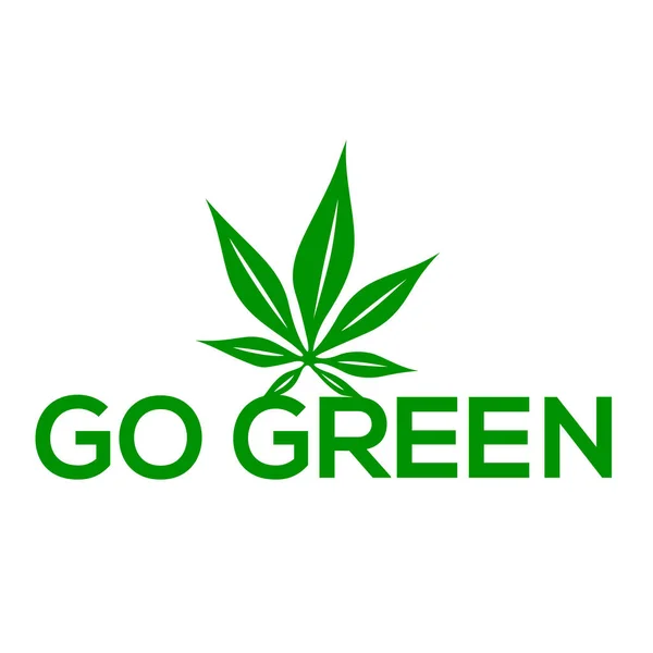 Przejdź Zielony Wektor Logo Lub Ikona Białe Tło Przejdź Zielone — Wektor stockowy