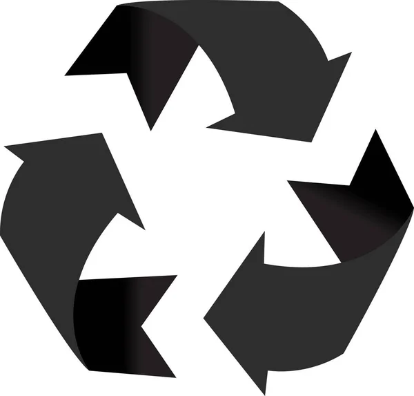 Recyclage Vectoriel Chantant Icône Symbolique — Image vectorielle