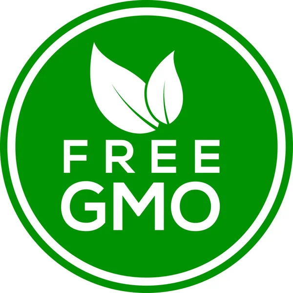 Kostenlose Gmo Vektor Logo Oder Symbol Grüner Hintergrund Frei Gmo — Stockvektor