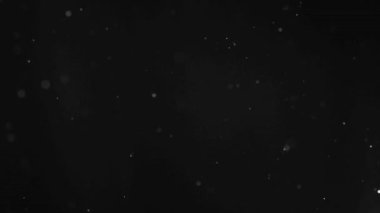 Siyah arkaplandaki toz parçacıkları. Makro sinematik ağır çekim, Kızıl Kamera 'da. Yüksek kalite 4k görüntü