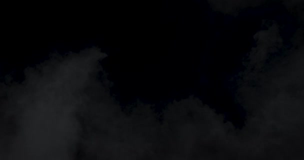 Темному Тлі Реалістична Атмосферно Сіра Туманна Димова Хмара Знімався Камерою — стокове відео