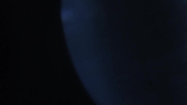 Thin Bokeh Light Leak Overlay Auf Schwarzem Hintergrund Spherical Optical — Stockvideo