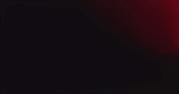 Siyah Arkaplanda Kırmızı Işık Sızıntısı Var Küresel Optik Işık Soyut — Stok video