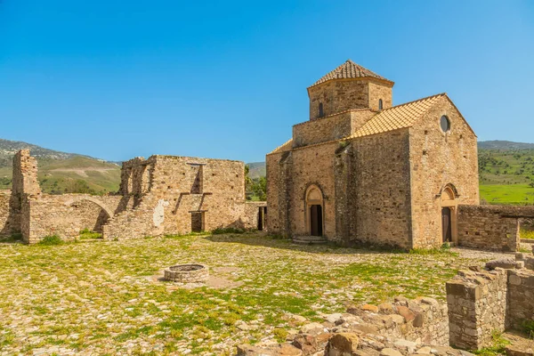 Руїни Панагії Сінті Ортодоксального Монастиря Храмом Центрі Кіпру — стокове фото
