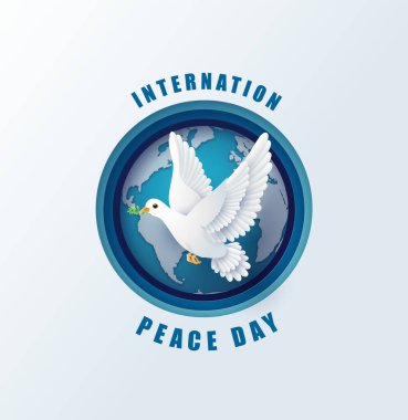 Uluslararası Barış Gününün kağıt kesiği.