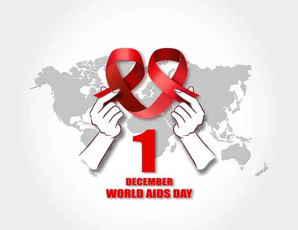 12月1日 世界艾滋病日 — 图库矢量图片