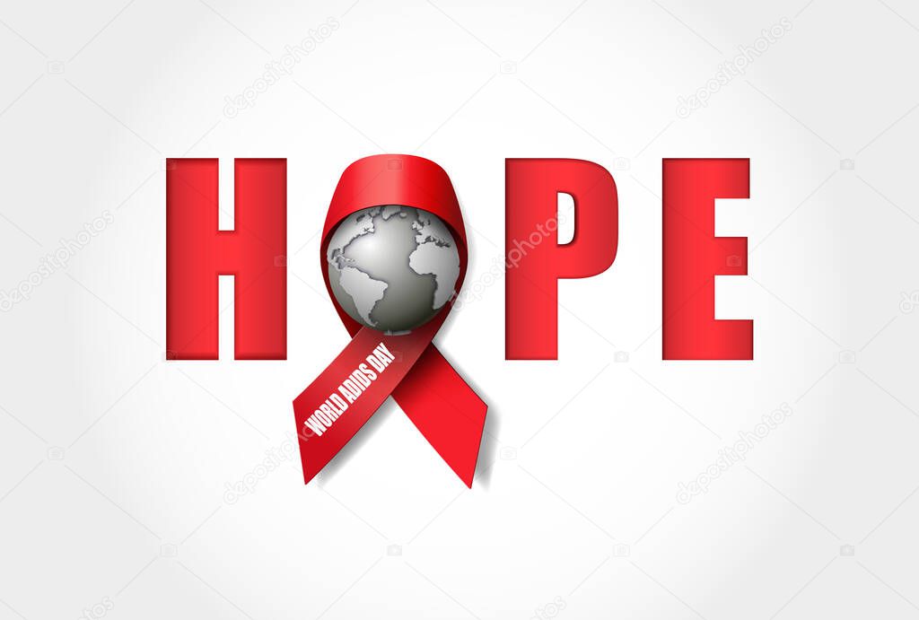 1st December, World Aids Day.Banner Background Illustration.
