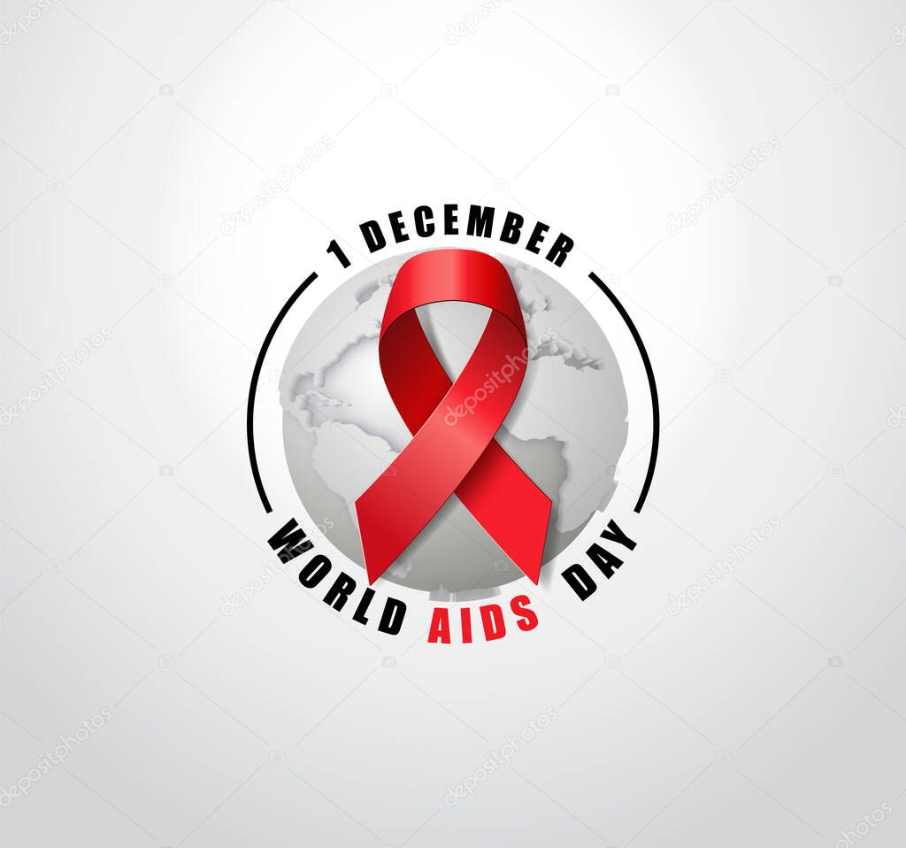 1st December, World Aids Day.Banner Background Illustration.