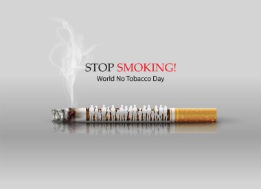 Bir sürü insanla sigara içmek ve sigara içmek yasak. Ve şehirde sigara karşıtı, dijital sanatla kağıt kolajı yapmak yasak. .