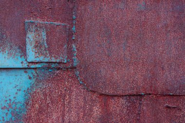 Eski paslı metal dokusu, arka plan için yakın plan. 