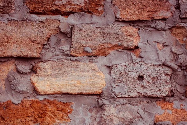 Oude Muur Textuur Rode Witte Bakstenen Muren Achtergrond — Stockfoto