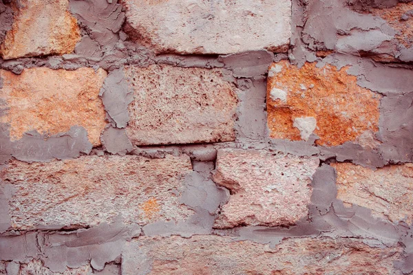 Textura Pared Antigua Paredes Ladrillo Rojo Blanco Fondo — Foto de Stock