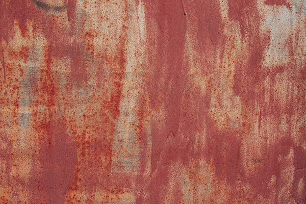 Old Red Yellow Metal Plate Texture Rusty Background — Stock Photo, Image