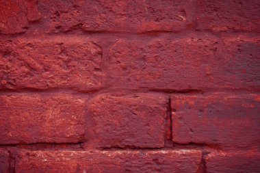 Eski kırmızı tuğla duvarın dokusu