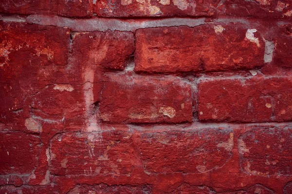 Viejo Ladrillo Rojo Pared Textura Fondo — Foto de Stock