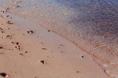 Deniz dalgaları ile güzel sahil