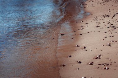 dalgalı ve dalgalı deniz kumsalı