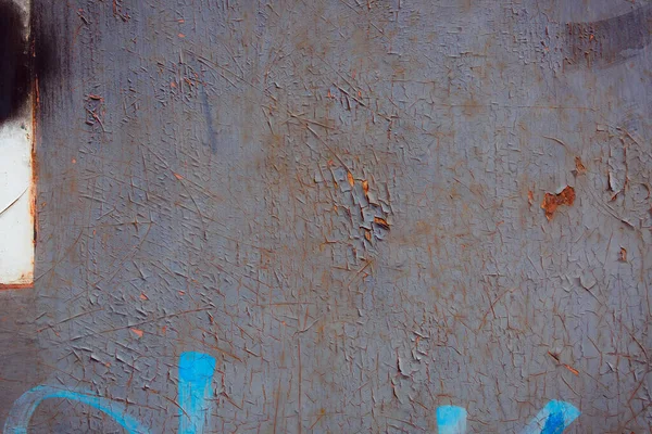 Vieja Textura Metal Oxidado Con Arañazos Grietas — Foto de Stock