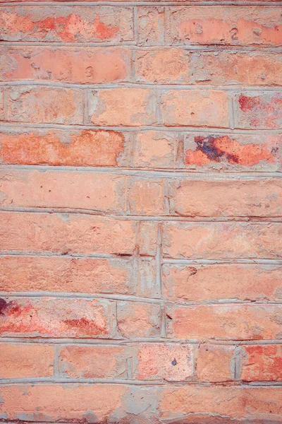 Staré Červené Cihly Zeď Textura Pozadí — Stock fotografie