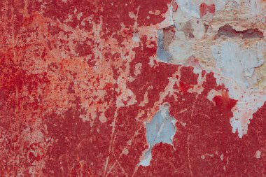 Eski kırmızı ve beyaz grunge duvarın dokusu 