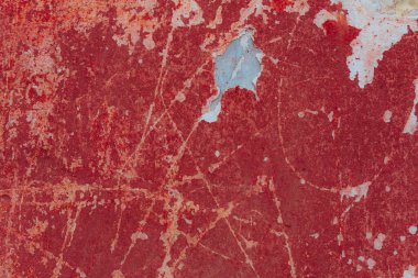 Eski kırmızı ve beyaz grunge duvarın dokusu 