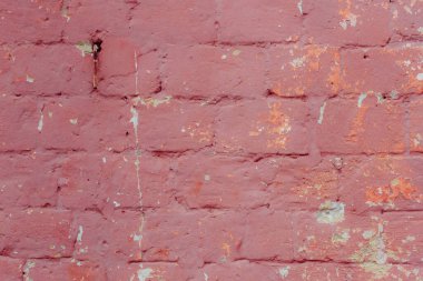 Eski kırmızı ve beyaz grunge duvarın dokusu 