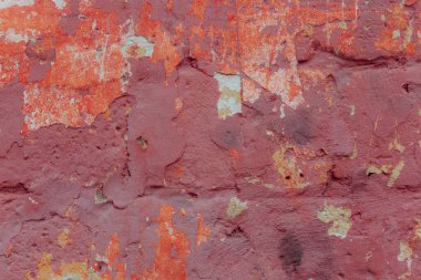 Eski kırmızı ve beyaz grunge duvarın dokusu 